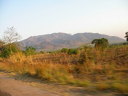 View of Zomba plateau from north