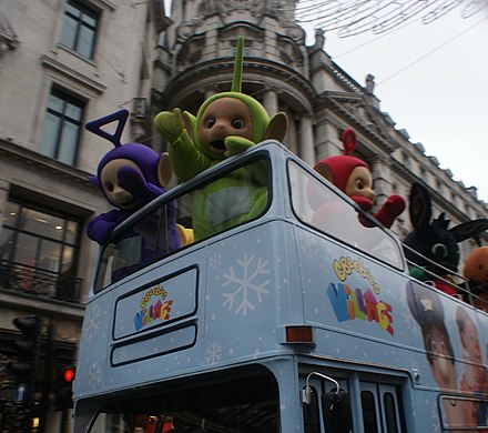 Teletubbies in the Hamley's Toy Parade in 2016.