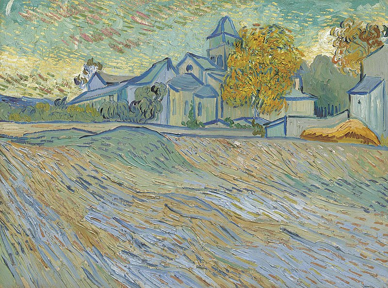 File:Vincent van gogh vue de lasile et de la chapelle saint-paul de mausole.jpg