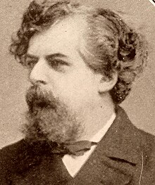 Bearded 19th-century artist with unkempt hair and passionate expression