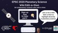 WDG - Planetary Science WikiEdit-a-thon