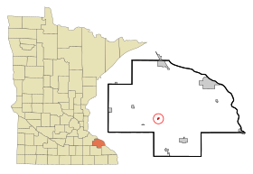 Wabasha County Minnesota Incorporated and Unincorporated areas Millville Highlighted.svg