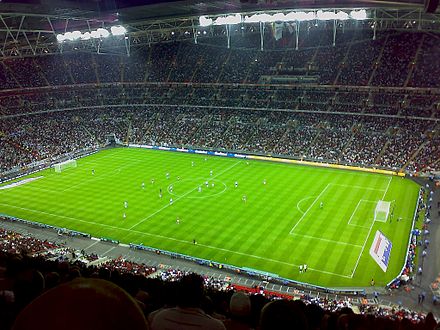 Wembley Stadium during a friendly match between England and Germany