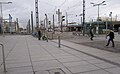 Wiener Platz in Dresden, Fußgängerzone mit Straßenbahn