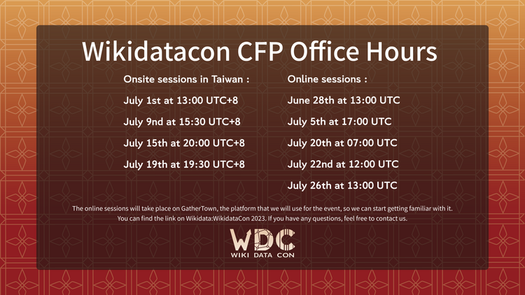 Wikidatacon 2023 CFP Office Hours
