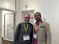 Wikipedian with Jimmy Wales at Wikimedia Conference .jpg