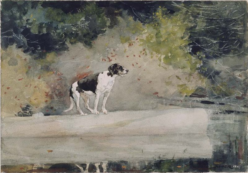 File:Winslow Homer - Dog on a Log.jpg