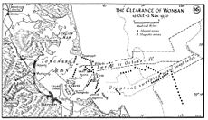 Map of the Clearance of Wonsan operation