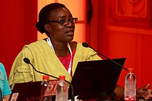 Michelle Ndoki à un sommet à Madrid 2017