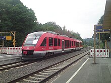 Ein Zug nach Nordhausen fährt ein