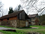 Čeština: Čakovický mlýn čp. 18 v obci Čakovice v okrese Pelhřimov, kraj Vysočina. English: Mill, house No 18 in the village of Čakovice (Pelhřimov), part of the town of Pelhřimov, Pelhřimov District, Vysočina Region, Czech Republic.