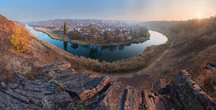 View of Inhulets River from Rocks of MODR. By Ryzhkov Sergey