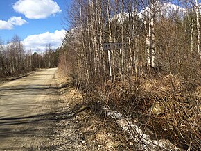 Въезд в деревню с восточной стороны.