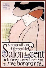 1899 poster for the 40th exhibition of the Salon des Cent by Henri Evenepoel.