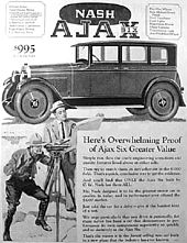 1925 Ajax advertisement 1925 Ajax (Nash) sedan ad.jpg