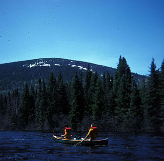 Canoeing the Nepisiguit River east of Popple Depot (1977) 1977 Nepisiguit canoe trip.jpg