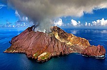 Eruption of Whakaari / White Island, New Zealand's most active volcano, Bay of Plenty. 1 White Island.jpg