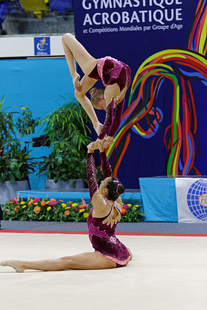 French pair 2014 Acrobatic Gymnastics World Championships - Women's pair - Qualifications - France 03.jpg
