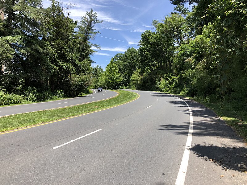 File:2019-06-12 12 57 23 View north along Little Falls Parkway just north of Maryland State Route 190 (River Road) in Somerset, Montgomery County, Maryland.jpg