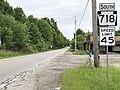 File:2022-06-05 15 41 06 View south along Pennsylvania State Route 718 (Tamarack Drive) at State Line Road, Brockway-Sharon Road and Hartford Road in South Pymatuning Township, Mercer County, Pennsylvania.jpg