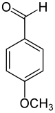 Structural formula of anisaldehyde