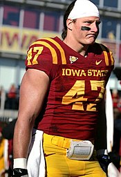 Klein at Iowa State in 2012. AJ Klein Iowa State.jpg