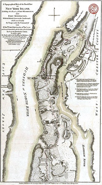 File:A Topographical map of North. Part of New York Island, exhibiting the Plan of Fort Washington now Fort Knyphausen with the Rebels Lines to the Southward.jpg