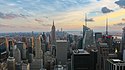 A view of New York City with the Empire State Building and One World Trade Center from the Rockefeller Center.jpg