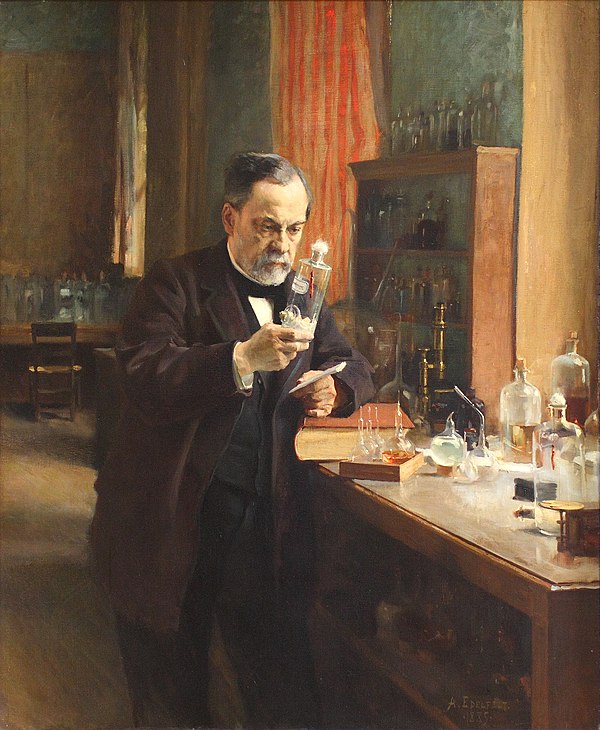 French scientist Louis Pasteur discovered the connection between microscopic yeast and the process of fermentation.