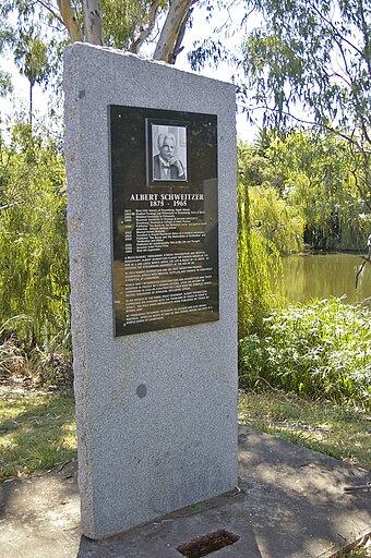 Albert Schweitzer Monument in Wagga Wagga, Australia