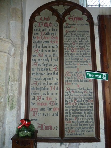 File:All Saints, Newchurch, The Lord's Prayer - geograph.org.uk - 3155859.jpg