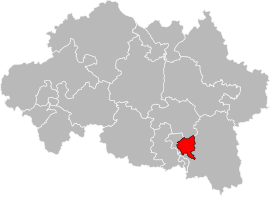 Situation of the canton of Cusset in the department of Allier