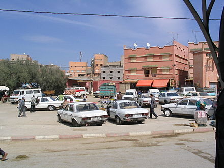 The taxi stand area in Amizmiz.