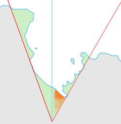 Location of Amundsen Coast (marked in orange) within the Ross Dependency