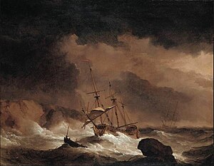The destruction of HMS Wager on the West coast of Chile