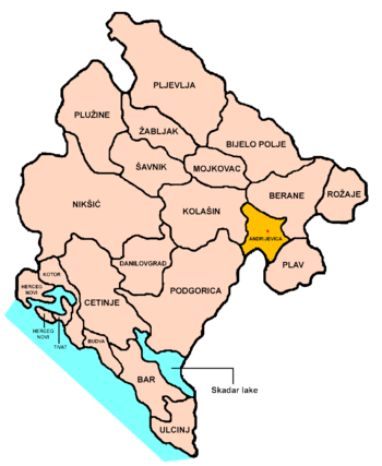Localização de Andrijevica