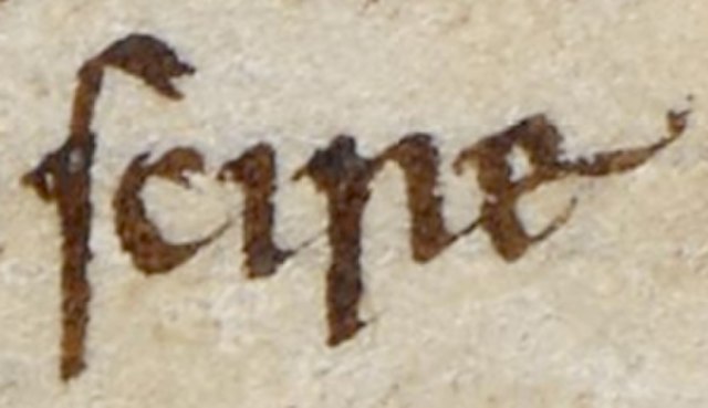 Image: Anglo Saxon Chronicle   scire (British Library Cotton MS Tiberius A VI, folio 11v)