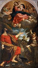 L'Apparition de la Vierge à saint Luc et sainte Catherine
