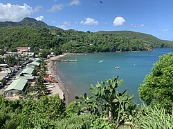 Overlooking Anse La Raye from the North