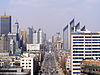 The Skyline of Anshan city viewed from Lieshishan Park.