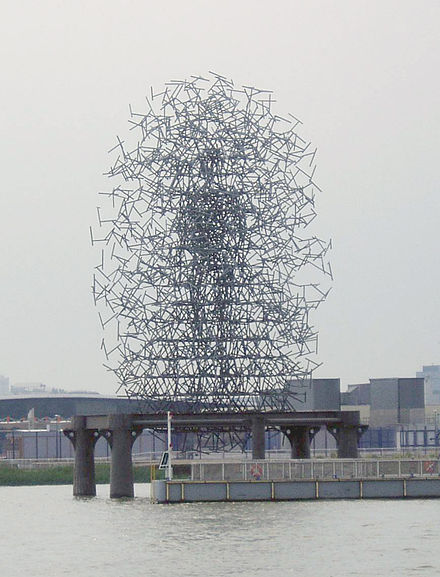 Antony Gormley's Quantum Cloud sculpture in London was designed by a computer using a random walk algorithm