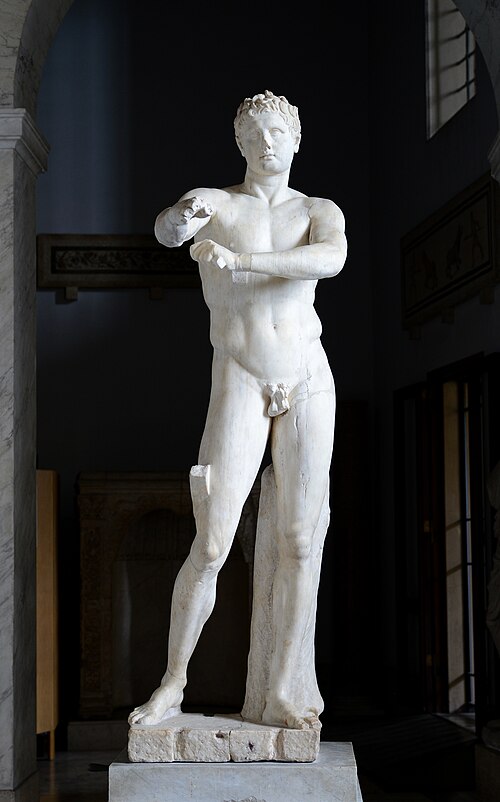 Marble copy of the Apoxyomenos of Lysippus (Pius Clementine Museum, Vatican)