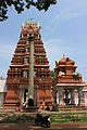 Dravida Gopura over entrance to Arakeshwara temple at Haleyedatore in Mysore district