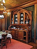 Cabinet; Eugene Vallin in collaboration with Victor Prouvé; circa 1903–1906; probably made of mahogany; Musée de l'École de Nancy (Nancy, France)