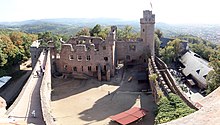 Burgruine von oben gesehen