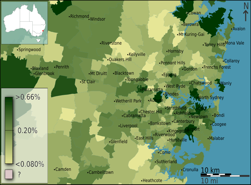 File:Australian Census 2011 demographic map - Inner Sydney by POA - BCP field 0141 Visitor from Different SA2 in New South Wales Age 45 54 years.svg