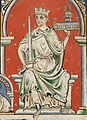 Q42305 Richard I van Engeland in de jaren vijftig van de 13e eeuw (Schilderij: Matthew Paris) geboren op 8 september 1157 overleden op 6 april 1199