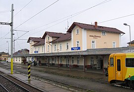 Reception building in Horažďovice předměstí station (2008)