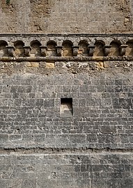 Bari Castle wall detail , Bari, Italy