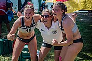 Deutsch: Beachhandball U-17-Europameisterschaften 2019 (Beach handball Euro); Tag 4: 30. Juni – Mädchen, Halbfinale, Niederlande-Deutschland 0:2 (25:30, 18:19) English: 2019 Women's Ech Beach Handball 17; Day 4: 30 June 2019 – Girls Bronze Medal Match – Netherlands Vs. Germany 0:2 (25:30, 18:19)